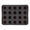 Moule à glaçons pour boules de glace avec couvercle  3 cm silicone, noir