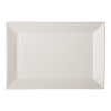 Assiette rectangulaire blanche, 25 x 17 cm