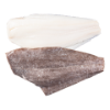 Filet de flétan (noir) sauvage, avec peau, sans arête, 300-600 gr, décongelé