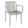 Chaise de terrasse Domburg gris-vert