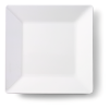 Assiette carrée 26 x 26 cm mélamine, blanc