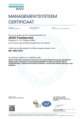 JAVA Foodservice ISO-14001 2021-2024 NL.pdf
